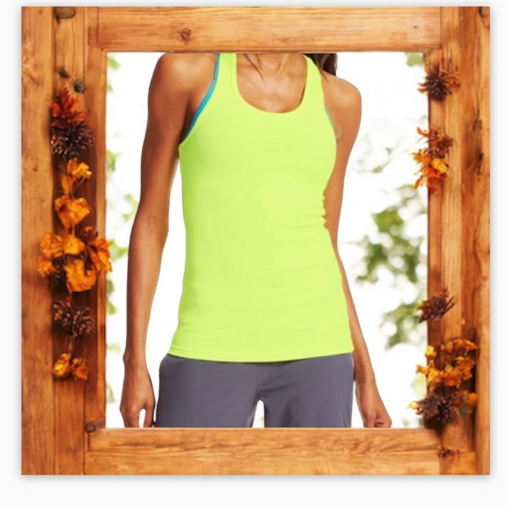 Women’s Under Armour Heat Gear Yellow Tank Top—logo Sz M-Like New​​​​​ - Picture 3 of 13